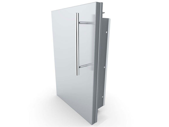 Sunstone Designer Series Raised Style 15-Inch Stainless Steel Single Door with Shelf Right Swing