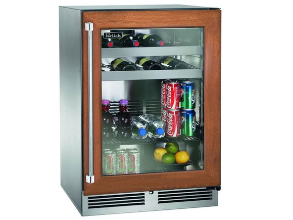 Perlick 18 Inch  Outdoor Marine Grade Beverage Center with Solid, Glass, Panel Ready Door and Lock