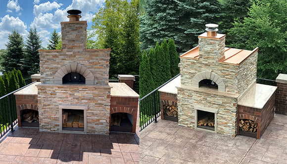 Forno Bravo 40 Inch Premio2G 100 Wood Freestanding Pizza Oven