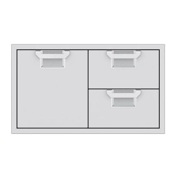 Aspire by Hestan 36 Inch Double Drawer and Storage Door Combo