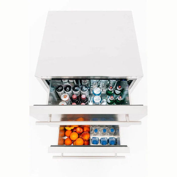 TrueFlame 24" 5.3C Deluxe Outdoor Rated 2-Drawer Fridge