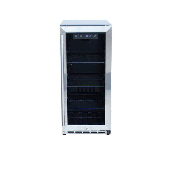 American Made Grills 15 Inch Outdoor Refrigerator with Solid or Glass Door