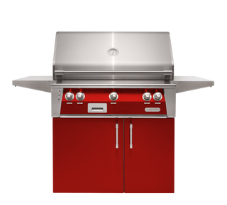 Buy carmine-red-gloss Alfresco ALXE 36-Inch Freestanding Grill With Rotisserie