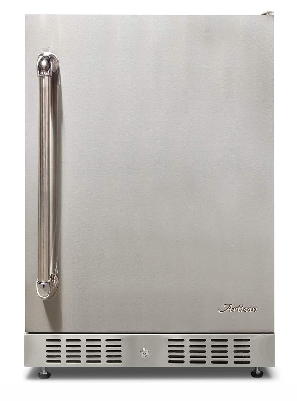 Artisan 24 Inch Outdoor Refrigerator With Solid Door and Lock