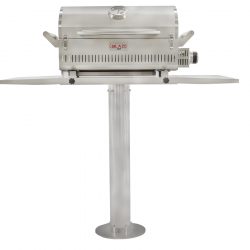 Blaze 10 inch Marine Portable Grill with Pedestal and Optional Side Shelves