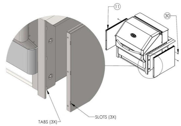 Memphis Built-In Heat Shield | Durable Stainless Steel Design