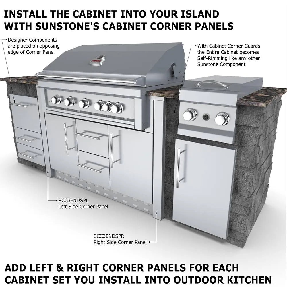Sunstone Universal Grill Cabinet – 46" Base for 42-Inch Gas Grill