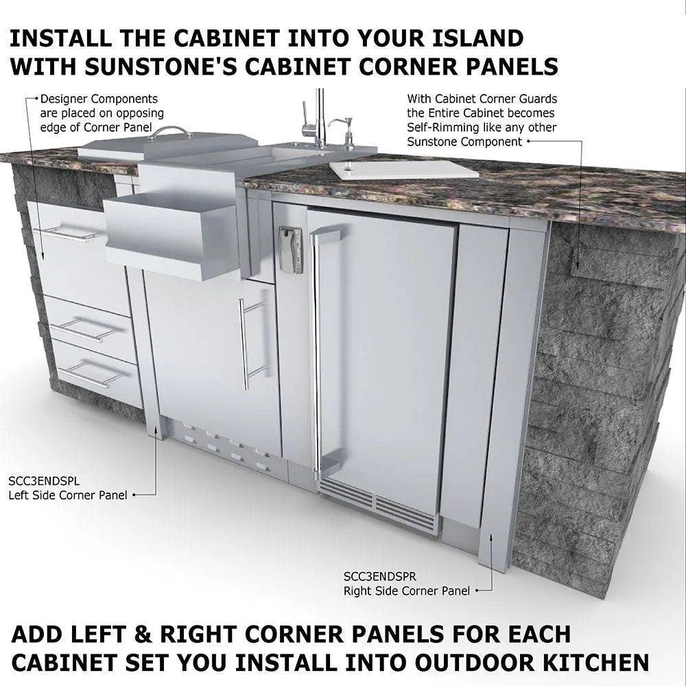 Sunstone Premium 20-Inch Outdoor Appliance Base Cabinet with Swing Door
