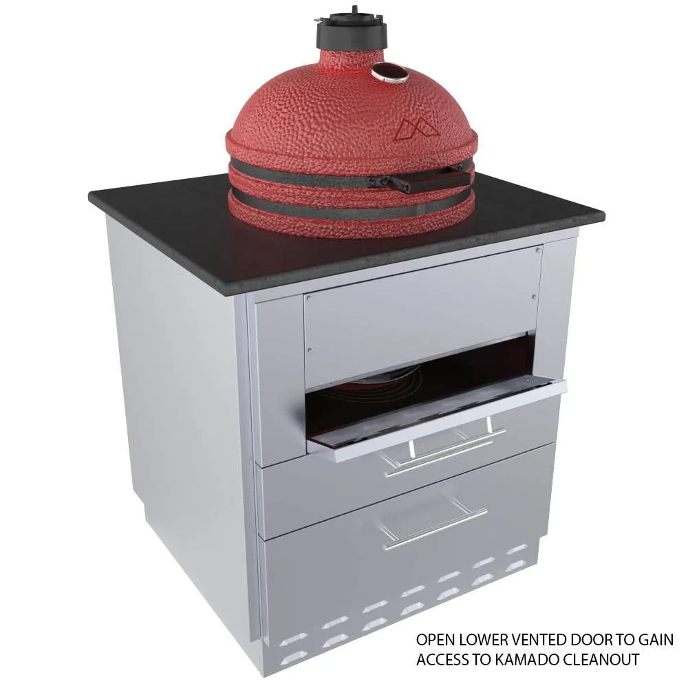 Sunstone 30-Inch Universal Kamado Cabinet – Fits 24" Kamado Grill