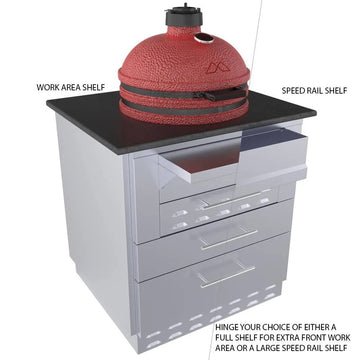 Sunstone 30-Inch Universal Kamado Cabinet – Fits 24" Kamado Grill