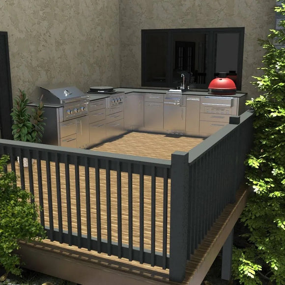 Sunstone 30-Inch Universal Kamado Cabinet – Fits 24" Kamado Grill