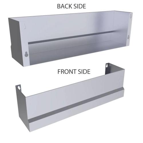 Sunstone 22-Inch Outdoor Rated Stainless Steel Heavy-Duty Speed Rail Pocket Shelf