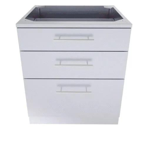 Sunstone 30-Inch Stainless Steel Base Cabinet – Triple Drawers