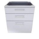 Sunstone 30-Inch Stainless Steel Base Cabinet – Triple Drawers