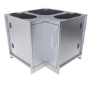 Sunstone 24  Inch Stainless Steel Corner Base Cabinet with Swivel Shelves