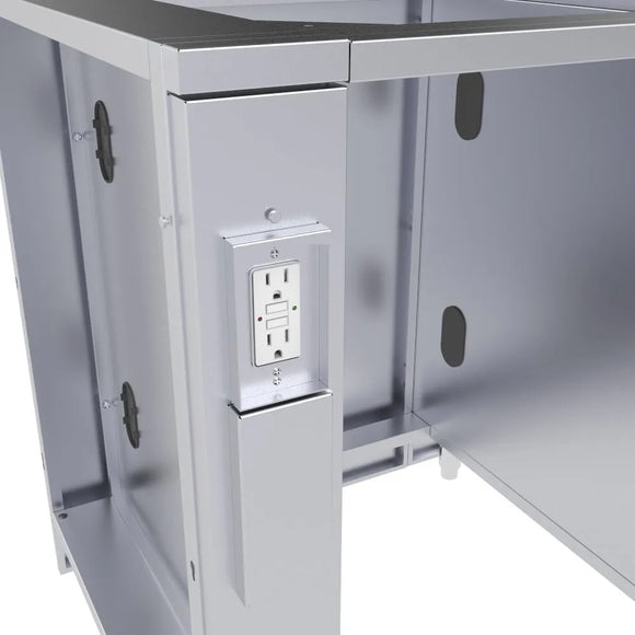 Sunstone Grills 34-Inch Universal Outdoor Kitchen Base Cabinet for Refrigerators up to 25-Inch Wide