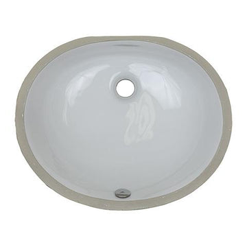 E-Stainless Oval Ceramic Bowl, White: 19 x 15 x 6'' Bowl Depth