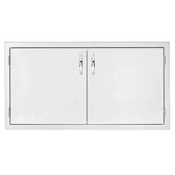 TrueFlame 36 Inch 2-Drawer Dry Storage Pantry & Enclosed Cabinet Combo