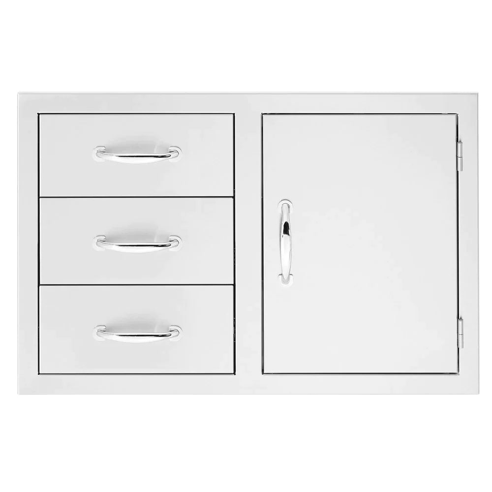 TrueFlame 33" 3-Drawer & Access Door Combo