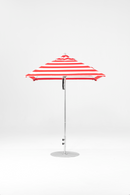 454FM-SQ-012 Red Stripe-Brushed Silver