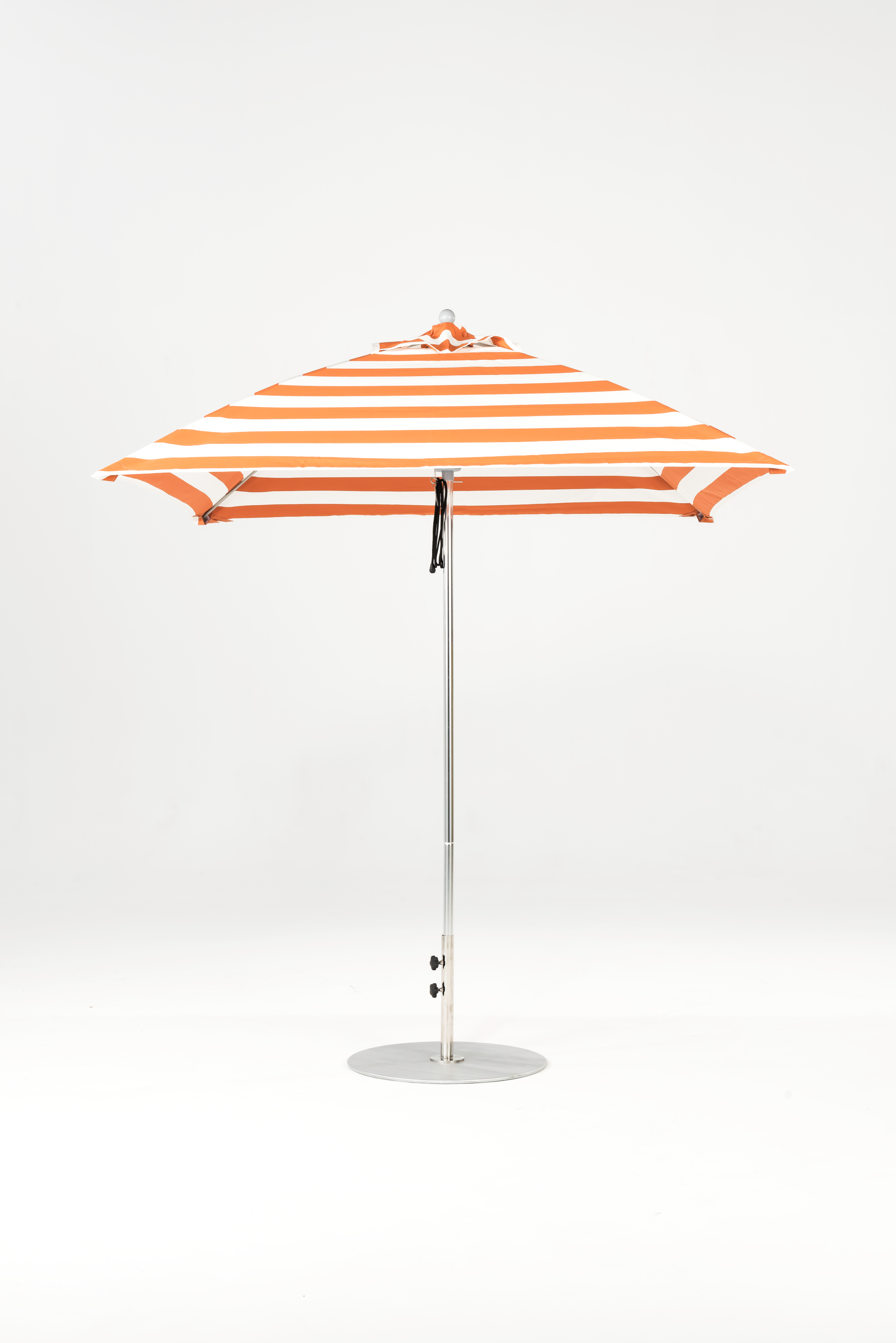 464FM-SQ-005 Orange Stripe-Brushed Silver