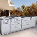 Sunstone Outdoor Kitchen 34" Stainless Steel Double Warming Drawer Cabinet
