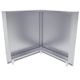 Sunstone 31 Inch BBQ Island Cabinet Back Panel – 90-Degree Stainless