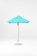 454FM-SQ-011 Turquoise Stripe-Brushed Silver