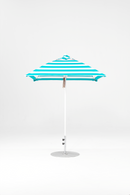 454FM-SQ-011 Turquoise Stripe-Alpine White