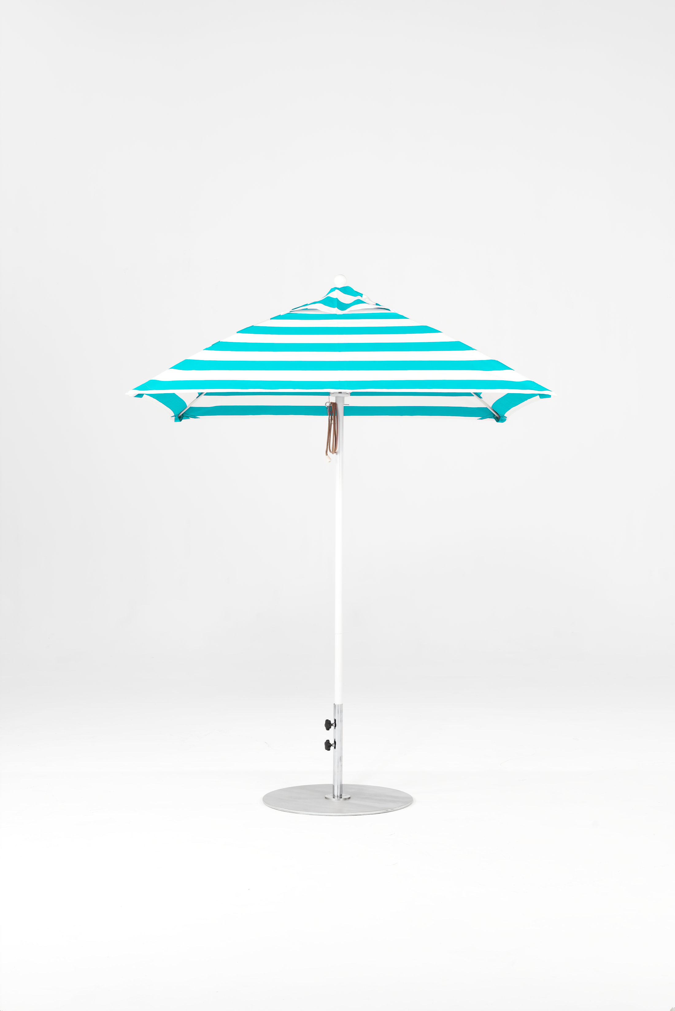 454FM-SQ-011 Turquoise Stripe-Alpine White