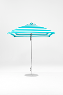 464FM-SQ-011 Turquoise Stripe-Brushed Silver