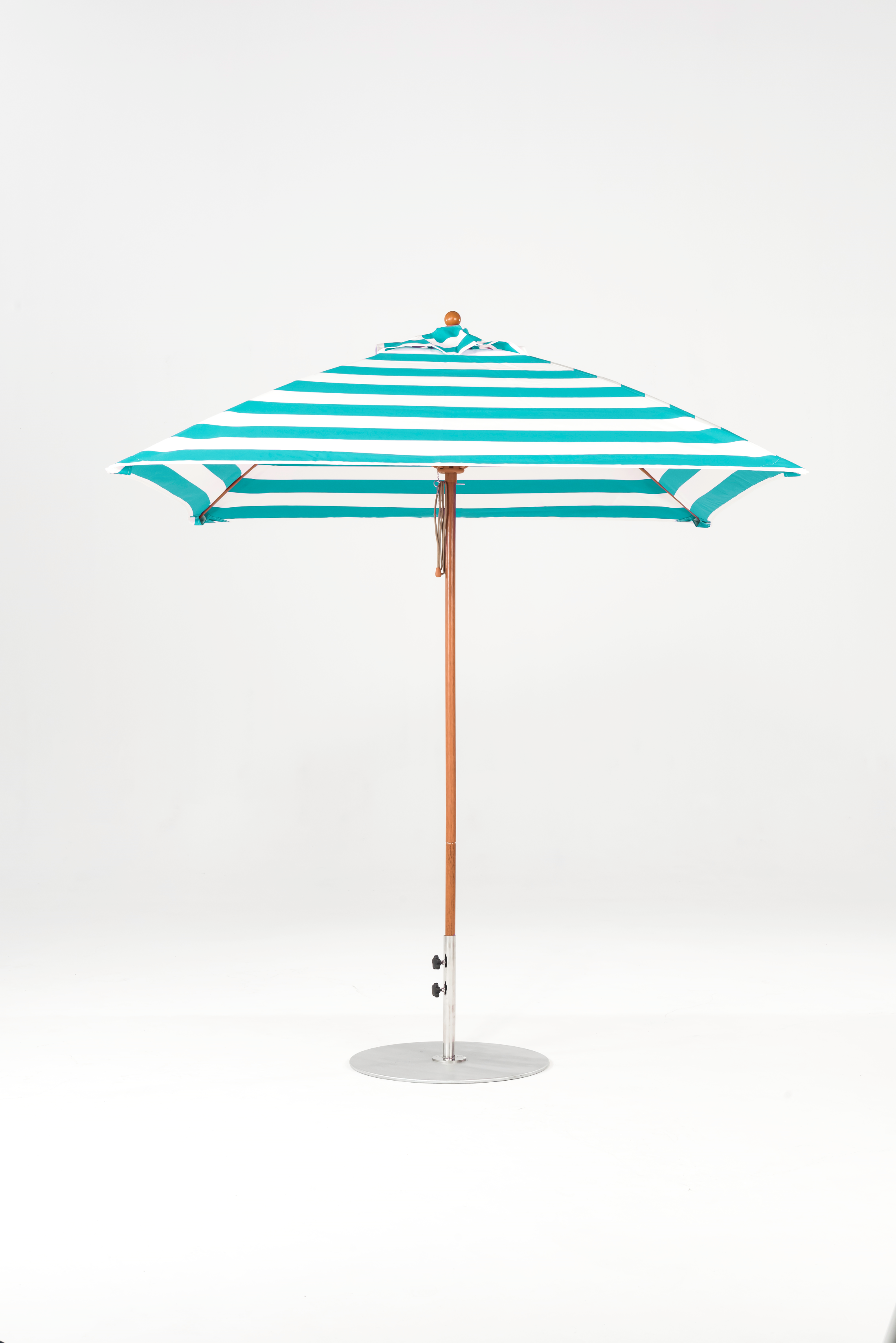 464FM-SQ-011 Turquoise Stripe-Golden Oak