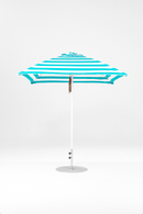 464FM-SQ-011 Turquoise Stripe-Alpine White