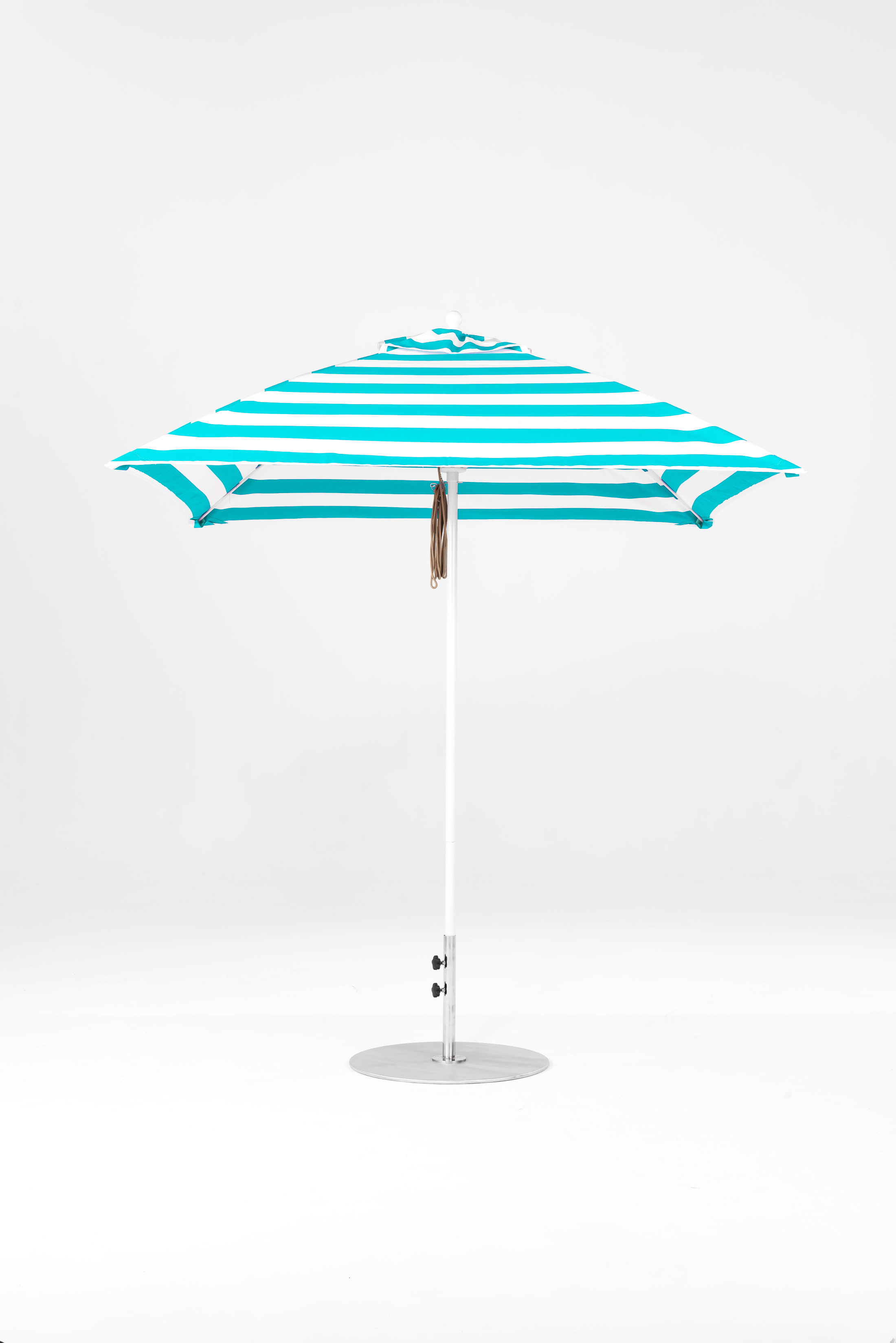 464FM-SQ-011 Turquoise Stripe-Alpine White