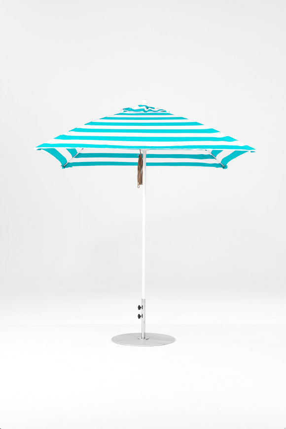 464FM-SQ-011 Turquoise Stripe-Alpine White