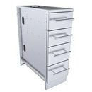 Sunstone 12" Stainless Steel Four-Drawer BBQ Island Base Cabinet
