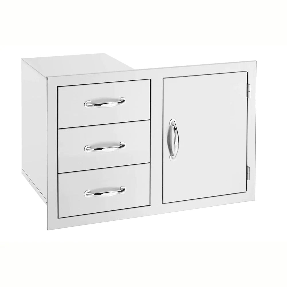 TrueFlame 33" 3-Drawer & Access Door Combo