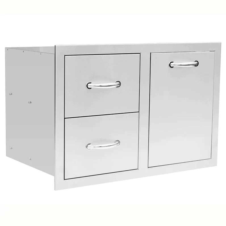 TrueFlame 33" 2-Drawer & Vented LP Tank Pullout Drawer Combo