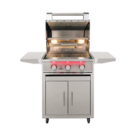 TrueFlame 25 Inch 3 Burner Gas Grill with Cart