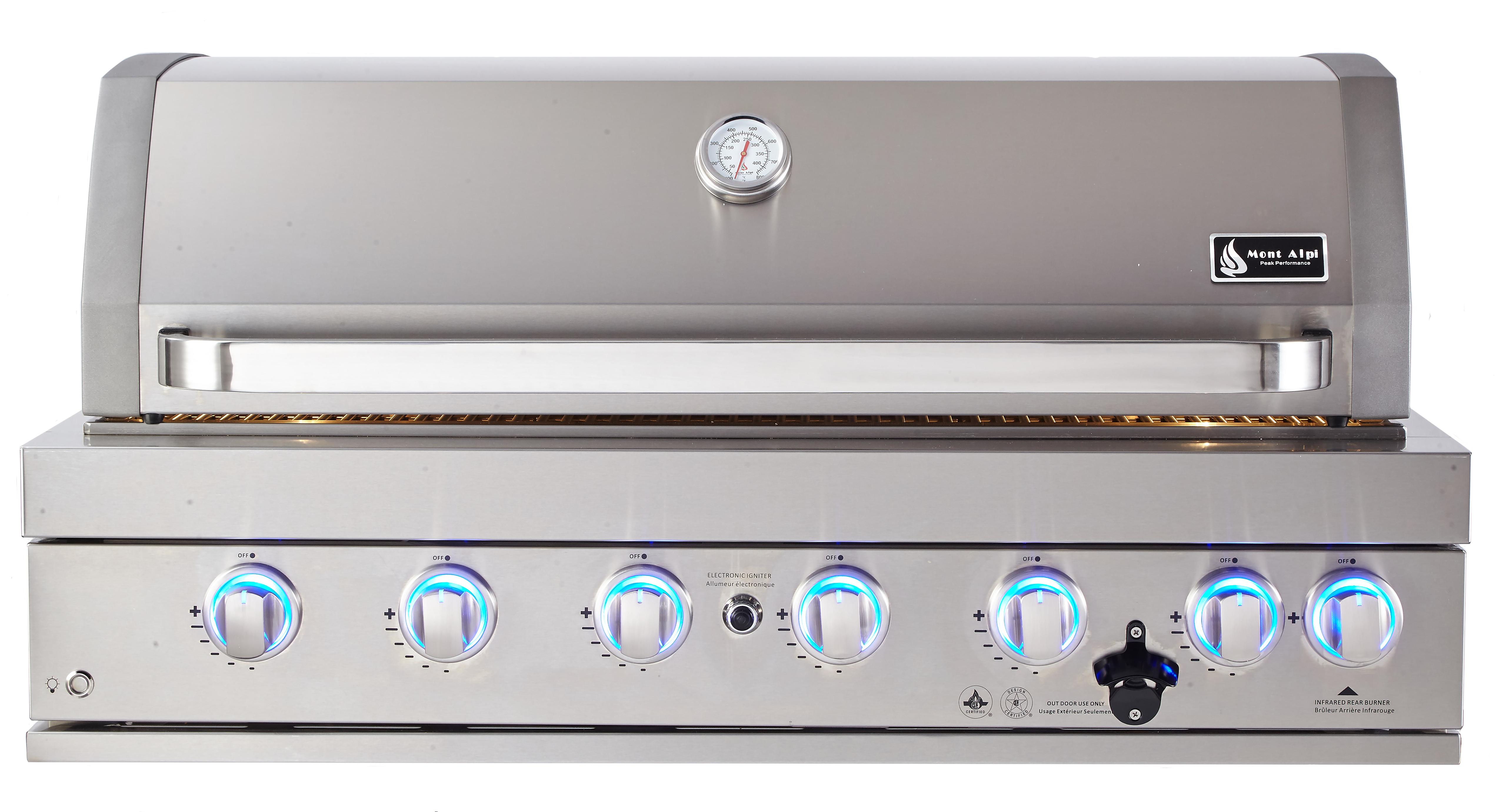 Mont Alpi 44" Black Stainless Steel Built in Grill