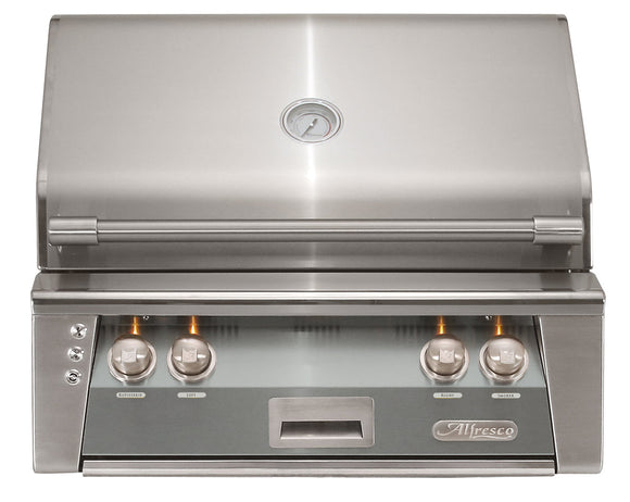 Alfresco ALXE 30-Inch Built-In Grill With Rotisserie