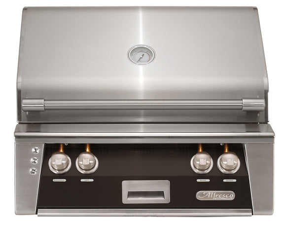 Alfresco ALXE 30-Inch Built-In Grill With Rotisserie