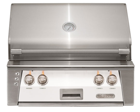 Alfresco ALXE 30-Inch Built-In Grill With Rotisserie