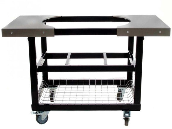 Primo Steel Cart With Stainless Steel Side Tables For XXL Charcoal Grills