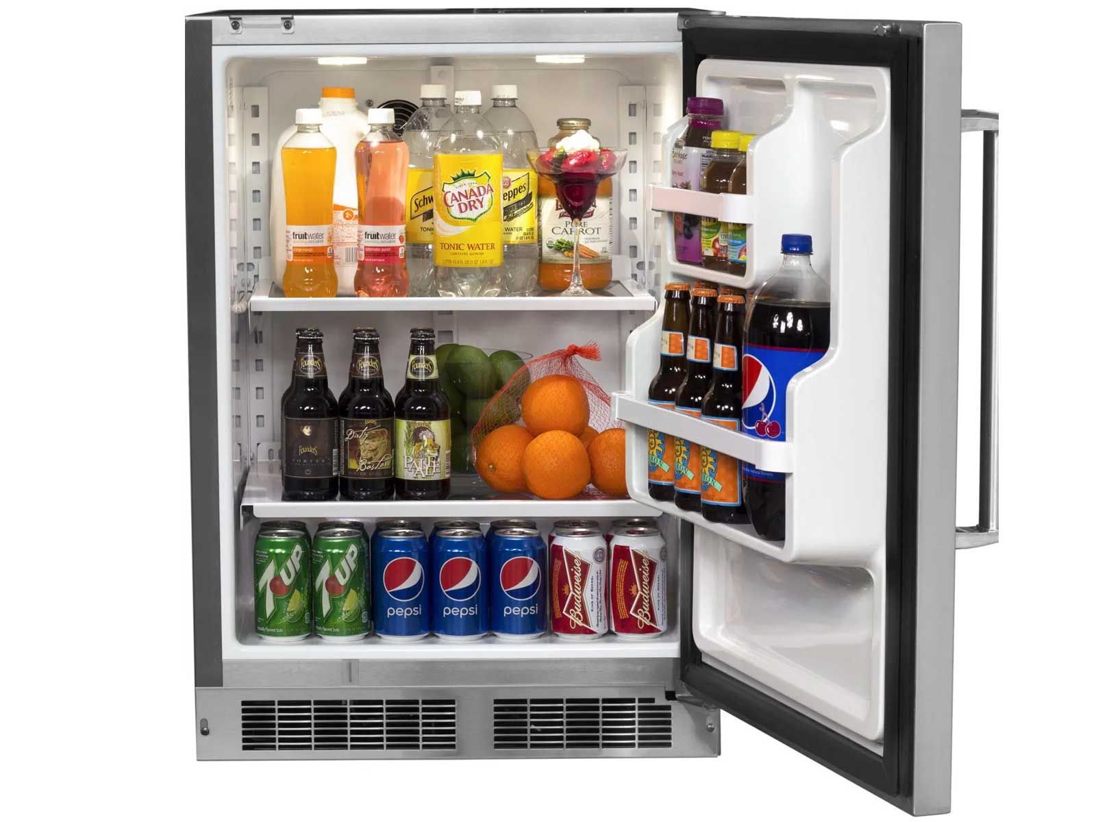 Fire Magic 24 Inch Outdoor Refrigerator with Solid Door and Lock 