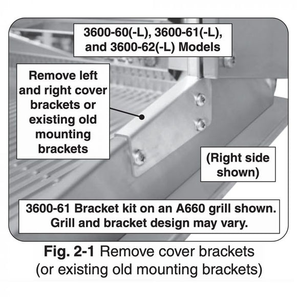 Fire Magic Heavy Duty Rotisserie Bracket Kit for Old Model Aurora 790 & 660