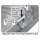Fire Magic Heavy Duty Rotisserie Bracket Kit for Old Model Aurora 790 & 660