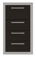 Alfresco 17-Inch Triple Drawer and Towel Holder Combo