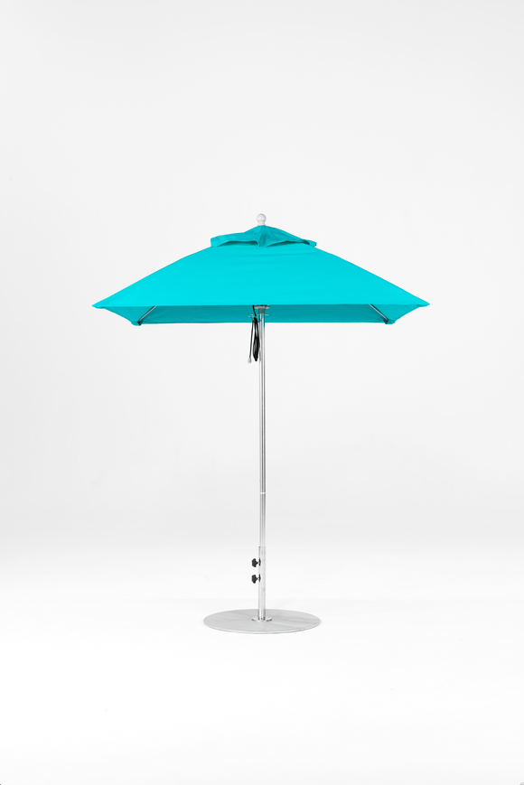 454FM-SQ-R171 Turquoise-Brushed Silver