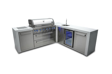 Mont Alpi 805 Deluxe Island with a 90 Degree Corner and Beverage Center